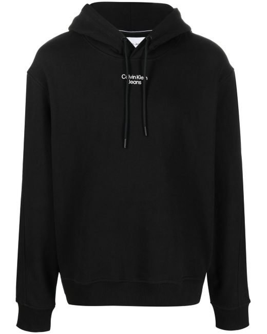 Calvin Klein Jeans logo-print drawstring hoodie
