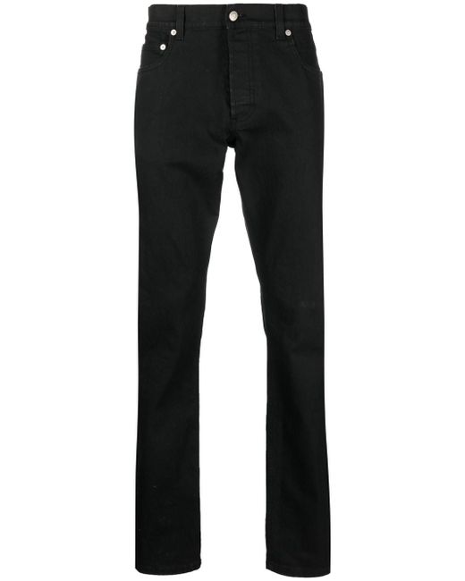 Alexander McQueen five-pocket button-up straight-leg trousers