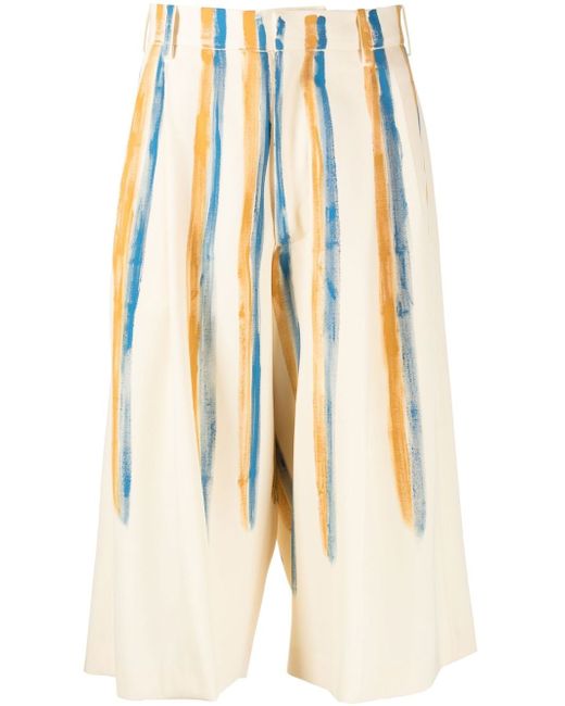 Marni striped cropped trousers