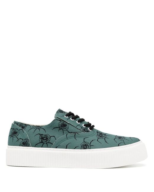 Undercoverism floral-print lace-up trainers