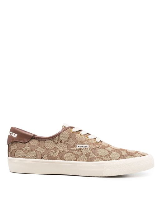 Coach logo-print lace-up trainers