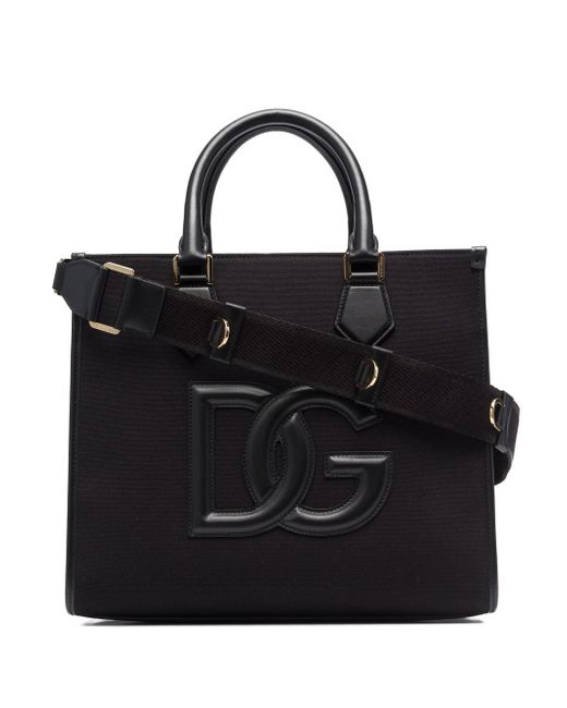Dolce & Gabbana logo-patch tote bag