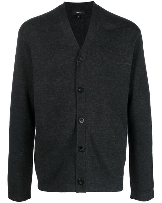 Theory fine-knit buttoned cardigan