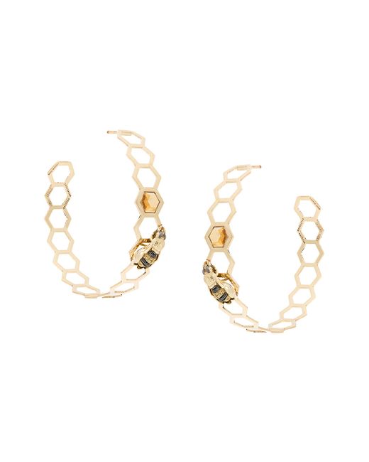 Delfina Delettrez geometric bee earrings