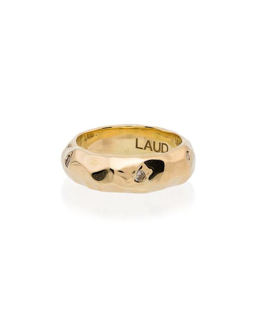 Laud yellow diamond embellished band ring