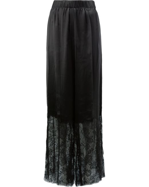 Vera Wang lace trimmed trousers