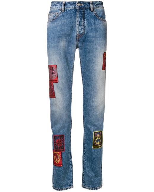 Marcelo Burlon County Of Milan straight leg patch jeans