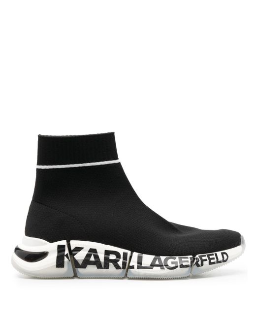 Karl Lagerfeld Quadra Knit Boot Logo