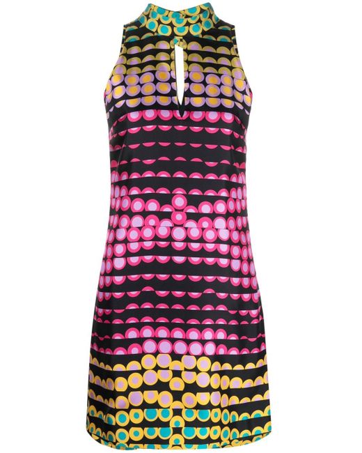 Moschino graphic-print sleeveless shift dress