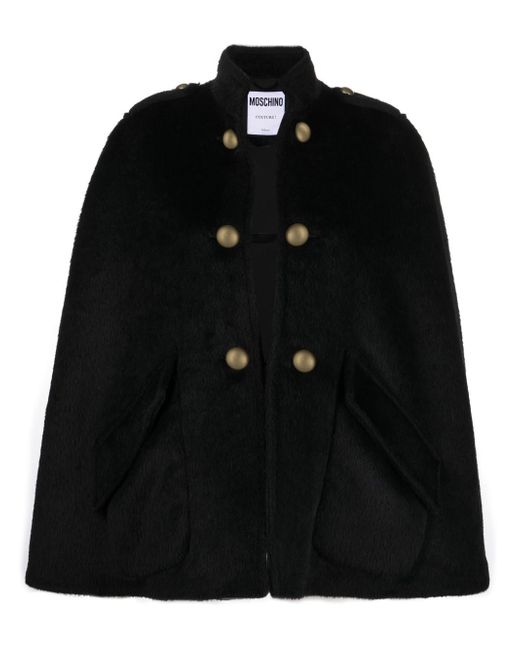 Moschino brushed-finish double-breasted cape
