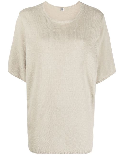 Totême short-sleeved silk T-shirt