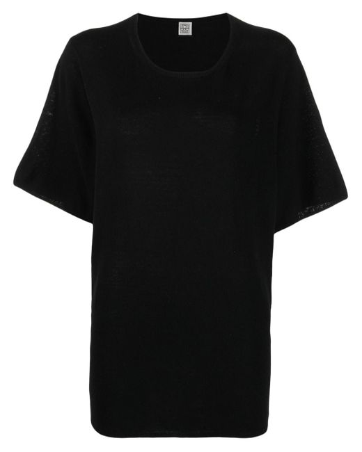 Totême short-sleeved silk T-shirt