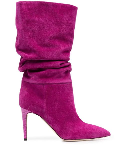 Paris Texas Slouchy pointed suede boots