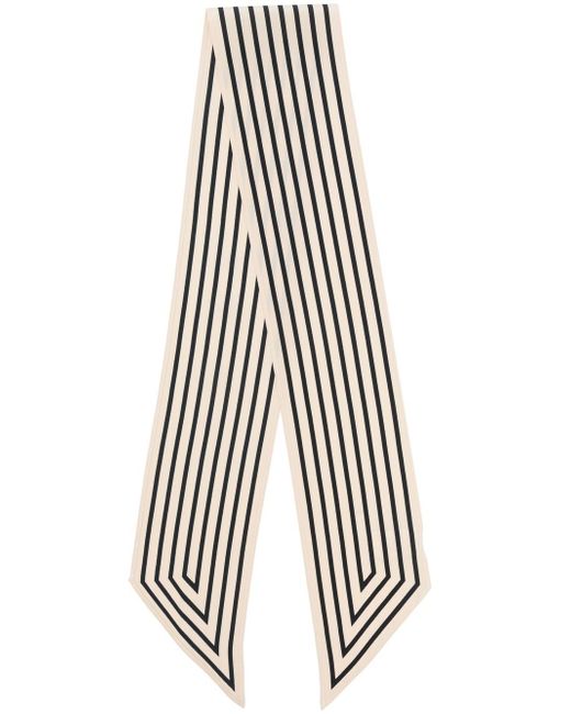 Totême striped silk ribbon scarf