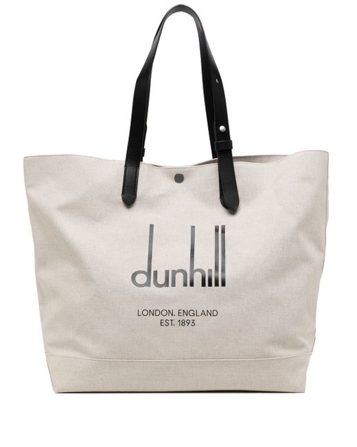 Dunhill logo-print detail tote bag