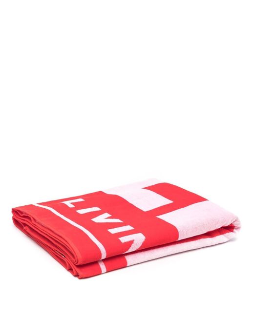 Diesel logo-print beach towel