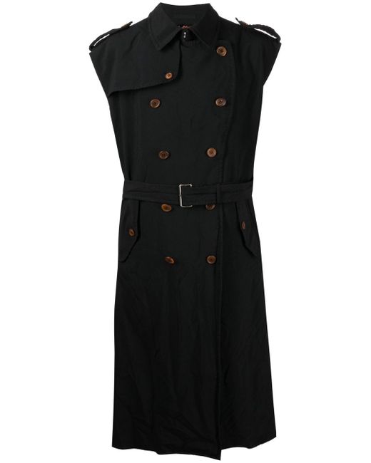 Comme Des Garcons Black sleeveless trench coat