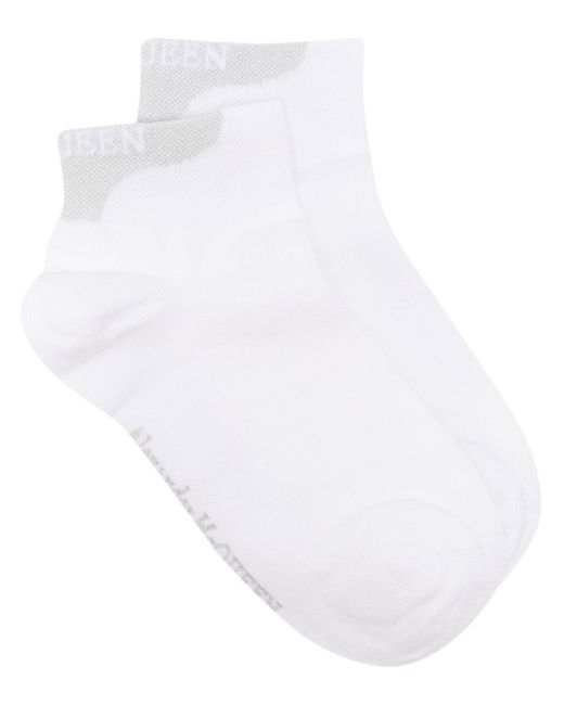 Alexander McQueen intarsia logo ankle socks