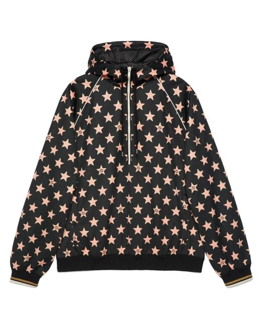 Gucci star pattern hooded sweatshirt