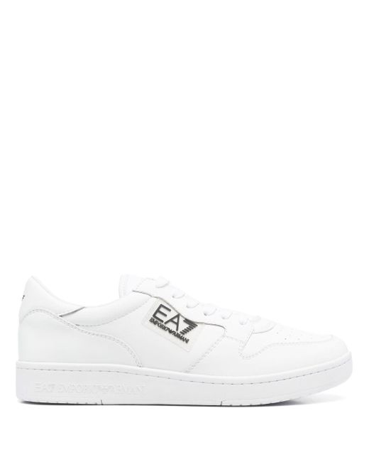 Ea7 logo-print lace-up trainers