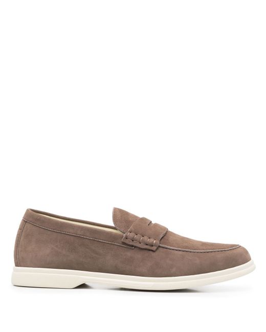 Canali slip-on penny slot loafers