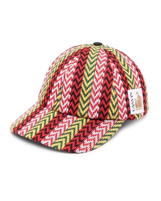 Lanvin zigzag-knit baseball cap
