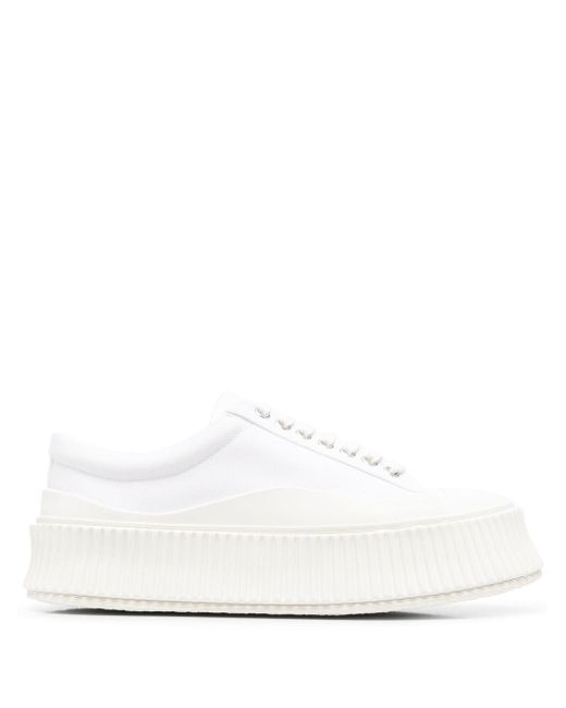 Jil Sander round-toe lace-up sneakers