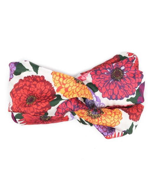 La Double J. floral-print headband