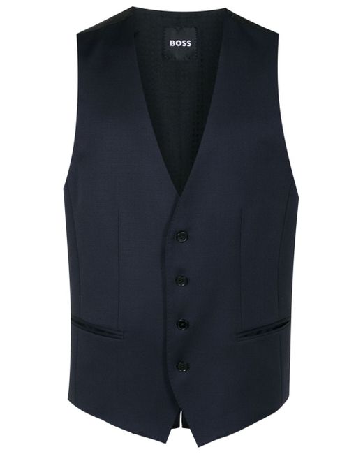 Boss button-down tailored waistcoat