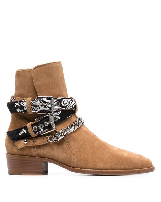 Amiri buckle-embellished ankle boots