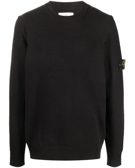 Stone Island Compass-patch knitted jumper