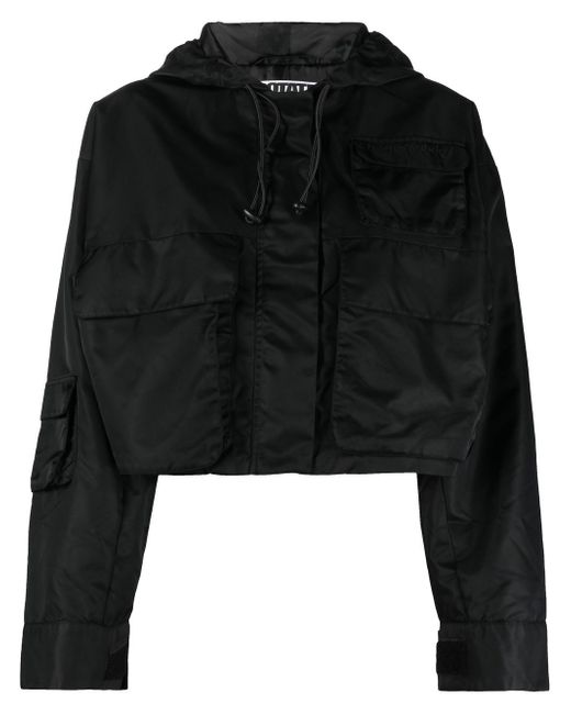 Rotate recycled-nylon cropped jacket