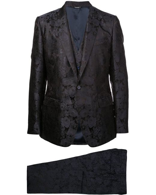 Dolce & Gabbana floral three-piece suit