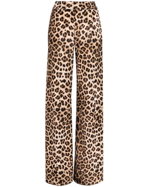 Philipp Plein leopard-print flared trousers