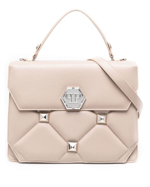 Philipp Plein quilted leather top-handle bag