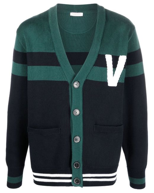 Valentino V-logo knitted cardigan