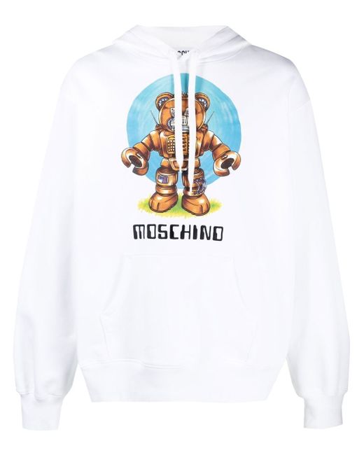 Moschino logo-print detail hoodie