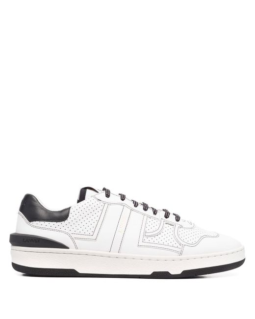 Lanvin perforated-panel leather sneakers