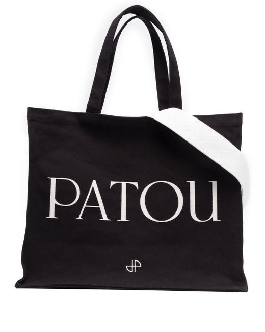 Patou logo-print cotton shoulder bag