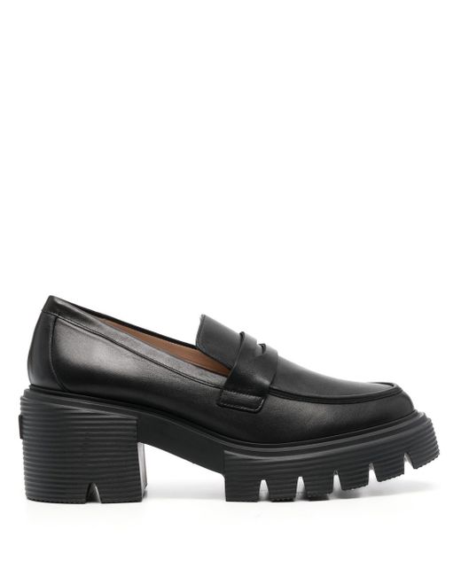 Stuart Weitzman chunky-sole leather loafers