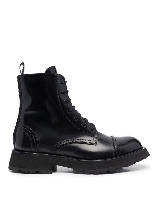 Alexander McQueen lace-up leather ankle boots