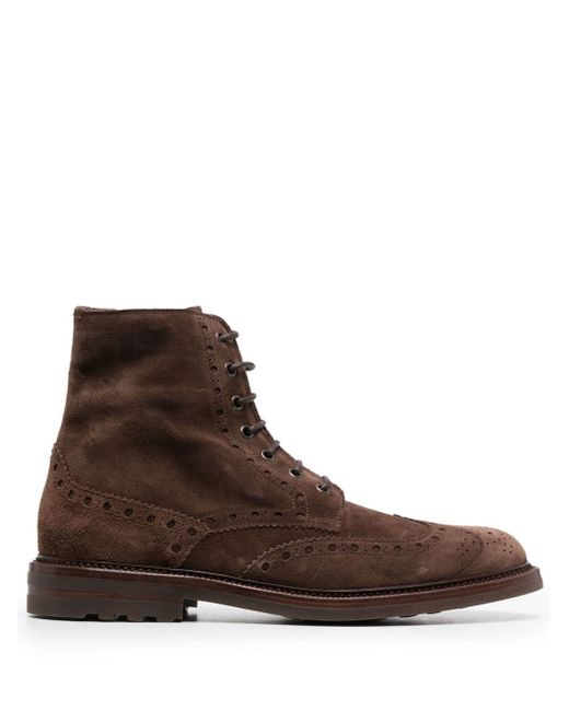 Brunello Cucinelli brogue-detailing ankle boots