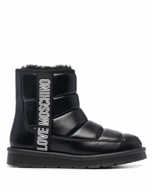 Love Moschino logo-print chunky boots