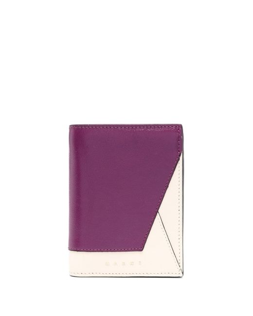 Marni colour-block logo leather wallet