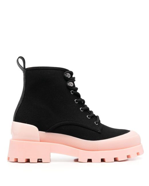 Michael Michael Kors two-tone lace-up boots