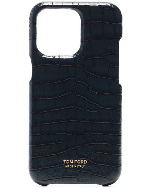 Tom Ford crocodile-embossed leather iPhone 13 case
