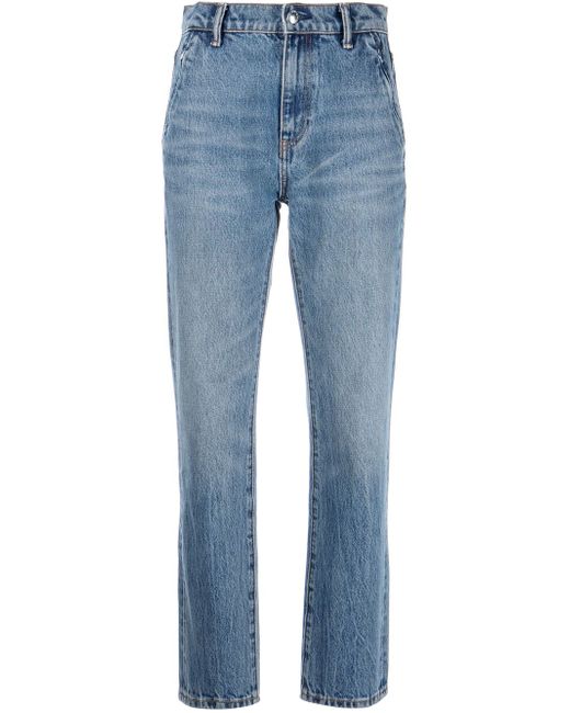 Alexander Wang logo-patch cropped jeans
