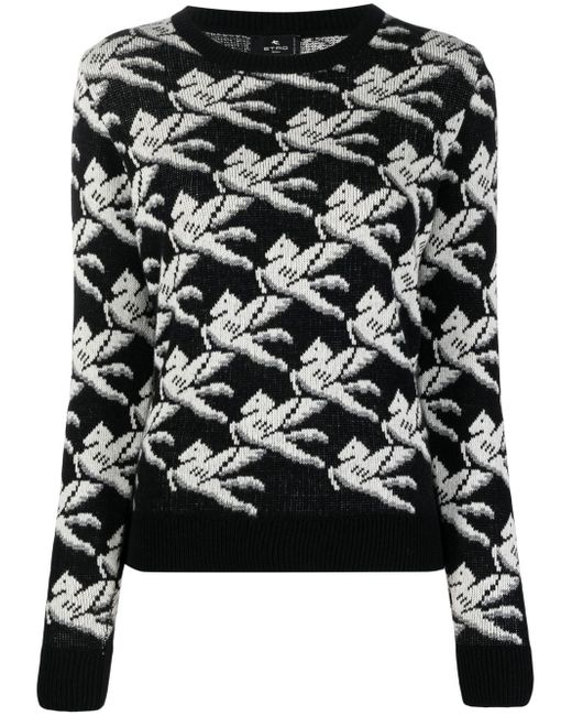 Etro intarsia-knit motif jumper