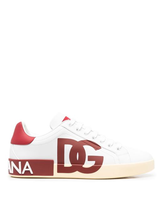 Dolce & Gabbana logo-print lace-up trainers