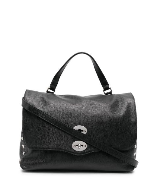 Zanellato pebbled-leather studded tote bag